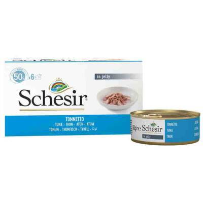 Schesir Jöle İçinde Ton Balıklı Yetişkin Kedi Konservesi 6x50gr - 1