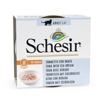 Schesir Sos İçinde Ton Balıklı ve Çipuralı Yetişkin Kedi Konservesi 70 Gr - 1