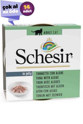 Schesir Ton Balığı ve Deniz Yosunlu Kedi Konservesi 14x85gr (14lü) - 1