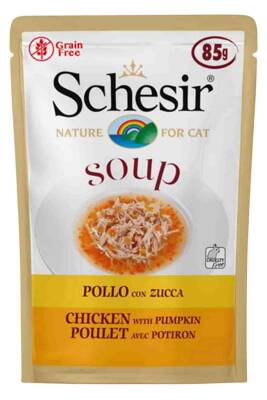 Schesir Yetişkin Kediler için Doğal Tavuklu ve Balkabaklı Kedi Çorbası 85 gr - 1