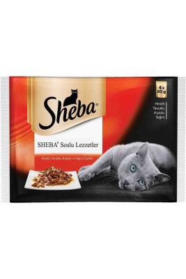 Sheba Gravy Soslu Etli Seçenekler Yetişkin Kedi Konservesi 4x85gr - 1