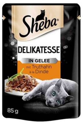 Sheba Pouch Hindi Etli Jöleli Yetişkin Kedi Konservesi 85gr - 1