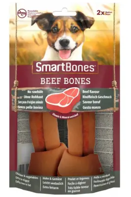 SmartBones Orta Irk Köpekler için Biftekli Ödül Kemiği (2li) 158gr - 1