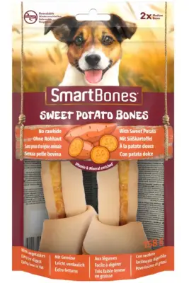 Smartbones Orta Irk Köpekler için Tatlı Patatesli Ödül Kemiği (2li) 158gr - 1