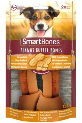 Smartbones Orta Irk Köpekler için Yer Fıstıklı Ödül Kemiği (2li) 158gr - 1