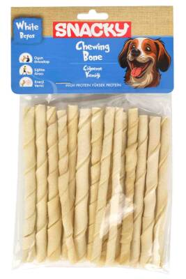 Snacky Beyaz Köpek Burgu Çubuk 15li 13cm - 1