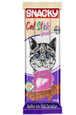 Snacky Cat Stick Special Ciğerli Tahılsız Kedi Ödül Çubuğu 15gr(3lü) - 1