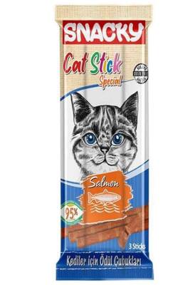 Snacky Cat Stick Special Somonlu Tahılsız Kedi Ödül Çubuğu 15gr(3lü) - 1