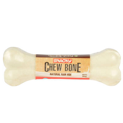 Snacky Chew Bone Sütlü Beyaz Çiğneme Kemiği 80gr 15cm - 1