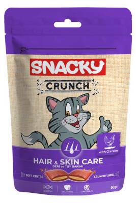 Snacky Crunch Hair & Skin Care Tüy ve Deri Bakımı için Kedi Ödül Maması 60gr - 1