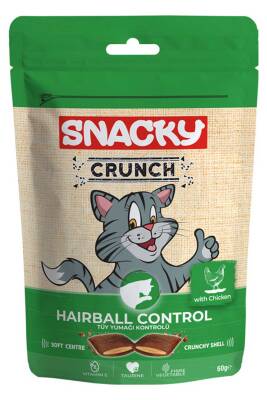 Snacky Crunch Hairball Control Tüy Yumağı Kontrolü için Tavuklu Kedi Ödül Maması 60gr - 1