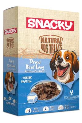 Snacky Kurutulmuş Dana Akciğer Köpek Ödül Maması 80gr - 1