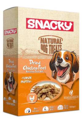 Snacky Kurutulmuş Tavuk Ayak Köpek Ödül Maması 100gr - 1