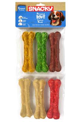 Snacky Munchy Köpek Press Kemik 11,5cm 6lı - 1