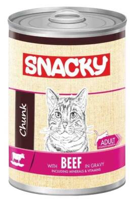 Snacky Sığır Etli Yetişkin Kedi Konservesi 400gr - 1