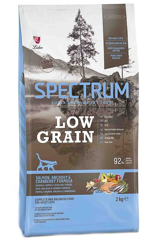 Spectrum Somonlu Hamsili ve Kızılcıklı Düşük Tahıllı Yetişkin Kedi Maması 2kg - 2