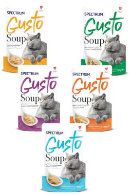Spectrum Gusto 5 Farklı Çeşit Kedi Çorbası - 1