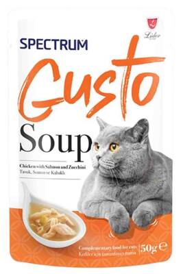 Spectrum Gusto Tavuklu Somon Balıklı ve Kabaklı Kedi Çorbası 50gr - 1