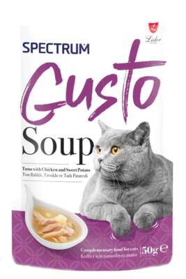 Spectrum Gusto Ton Balıklı Tavuklu ve Tatlı Patatesli Kedi Çorbası 50gr - 1