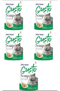 Spectrum Gusto Ton Balıklı Uskumrulu ve Brokolili Kedi Çorbası 50gr - 5 Adet - SPECTRUM