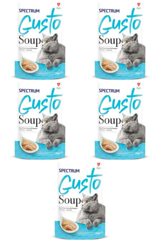 Spectrum Gusto Ton Balıklı ve Bal Kabaklı Kedi Çorbası 50gr - 5 Adet - 1