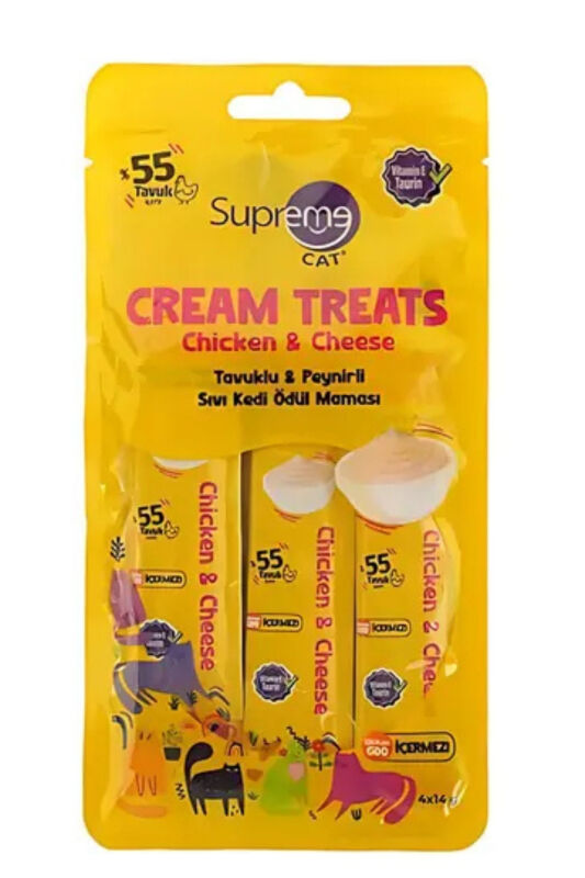Supreme Cat Tavuklu ve Peynirli Krema Kedi Ödülü 4x14gr - 1