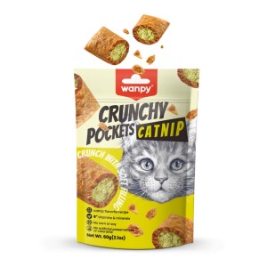 Wanpy Crunchy Pockets Catnipli ve Tavuklu Kedi Ödül Maması 60 Gr