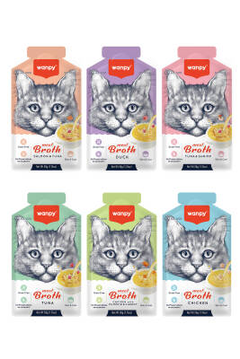 Wanpy Karışık Aromalı Kedi Çorba Seti 6X50 Gr - 1