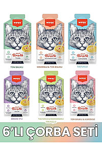 Wanpy Karışık Aromalı Kedi Çorba Seti 6X50 Gr - WANPY