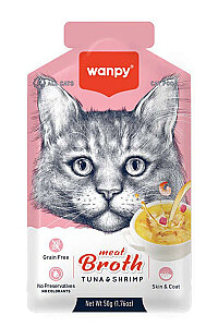 Wanpy Kediler için Karidesli Ton Balığı Eti Çorbası 50 Gr - WANPY