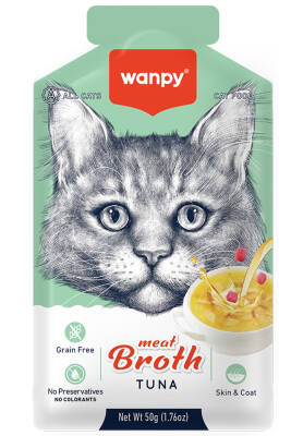 Wanpy Kediler için Ton Balığı Etli Kedi Çorbası 50 Gr - 1