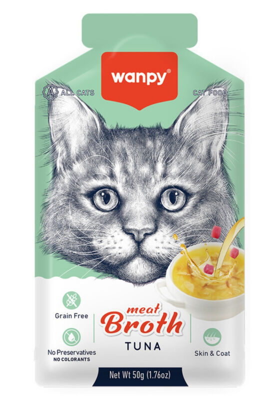 Wanpy Kediler için Ton Balığı Etli Kedi Çorbası 50 Gr - 1