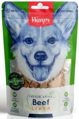 Wanpy Kurutulmuş %100 Dana Ciğeri Köpek Ödülü 40gr - 1