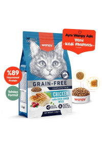 Wanpy Tahılsız Tavuklu Yetişkin Kedi Maması 1,5 Kg - WANPY