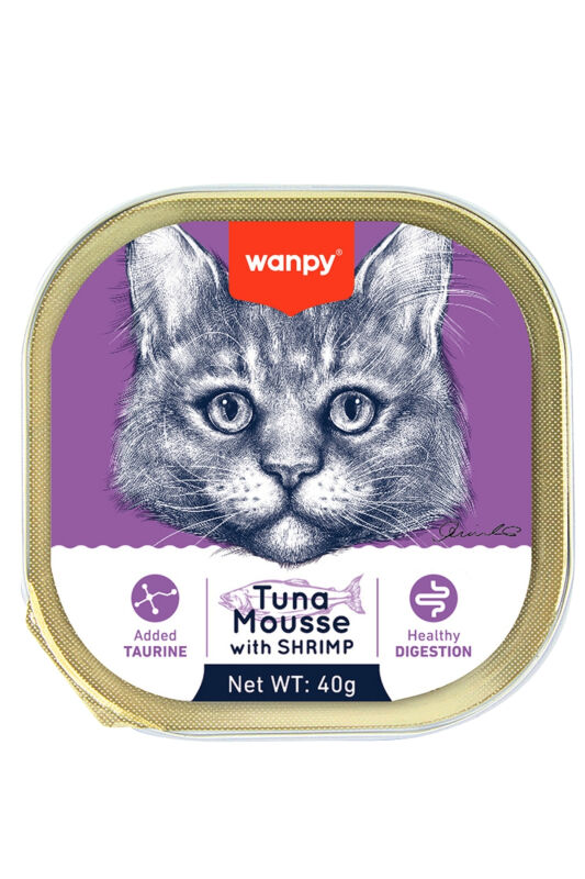 Wanpy Alutray Ton Balıklı Karidesli Kedi Konserve 40 Gr - 1