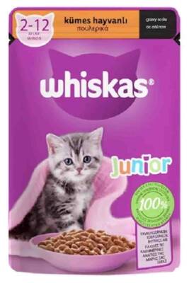 Whiskas Pouch Gravy Soslu Kümes Hayvanlı Yavru Kedi Konservesi 85gr - 1