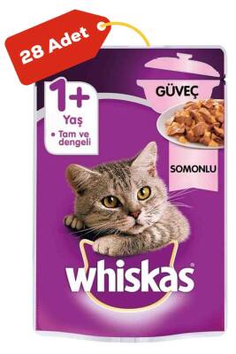 Whiskas Pouch Güveç Somonlu Jöleli Yetişkin Kedi Konservesi 28X85gr 28li - 1