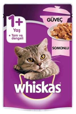 Whiskas Pouch Güveç Somonlu Jöleli Yetişkin Kedi Konservesi 85gr - 1