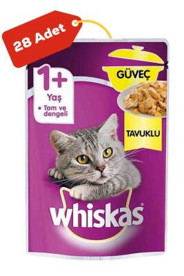 Whiskas Pouch Güveç Tavuklu Yetişkin Kedi Konservesi 28x85gr 28li - 1