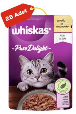 Whiskas Pouch Pure Delight Tavuklu Yetişkin Kedi Konservesi 28x85gr 28li - 1