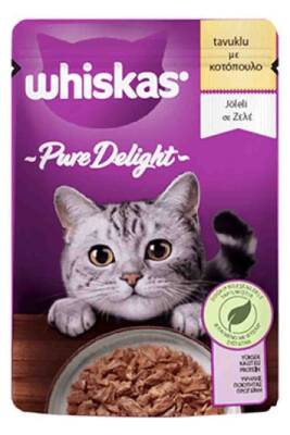 Whiskas Pouch Pure Delight Tavuklu Yetişkin Kedi Konservesi 85gr - 1