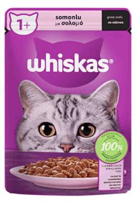 Whiskas Pouch Somon Balıklı Yetişkin Kedi Konservesi 85gr - 1