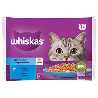 Whiskas Pouch Somonlu ve Ton Balıklı Yetişkin Kedi Konservesi 85gr (4lü) - 1