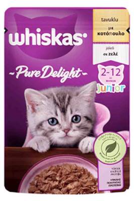 Whiskas Pure Delight Tavuklu Yavru Kedi Konservesi 85gr - 1