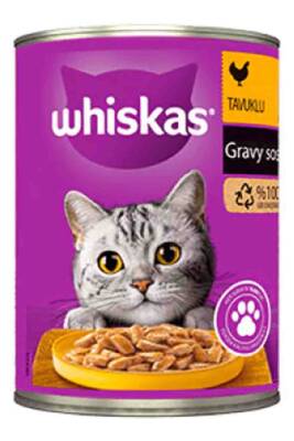 Whiskas Sos İçinde Tavuklu Yetişkin Kedi Konservesi 400gr - 1